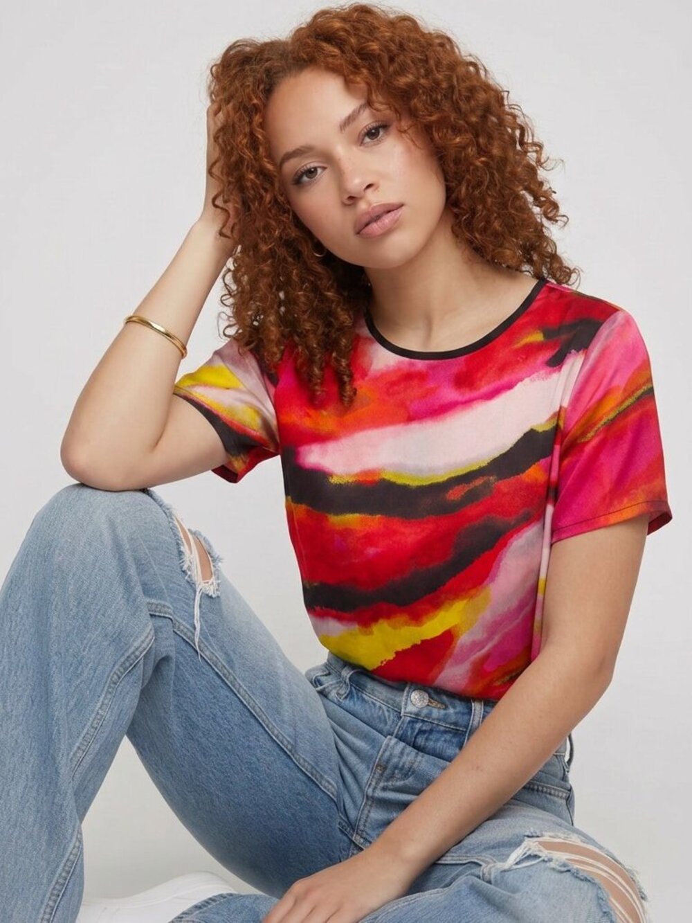 DKNY Multi-Color Top